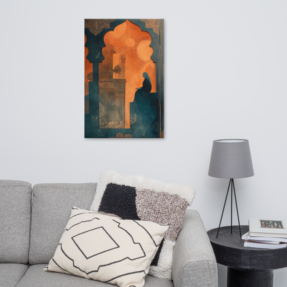 Silhouette of Reflection – Mughal Window Canvas Art — view 9