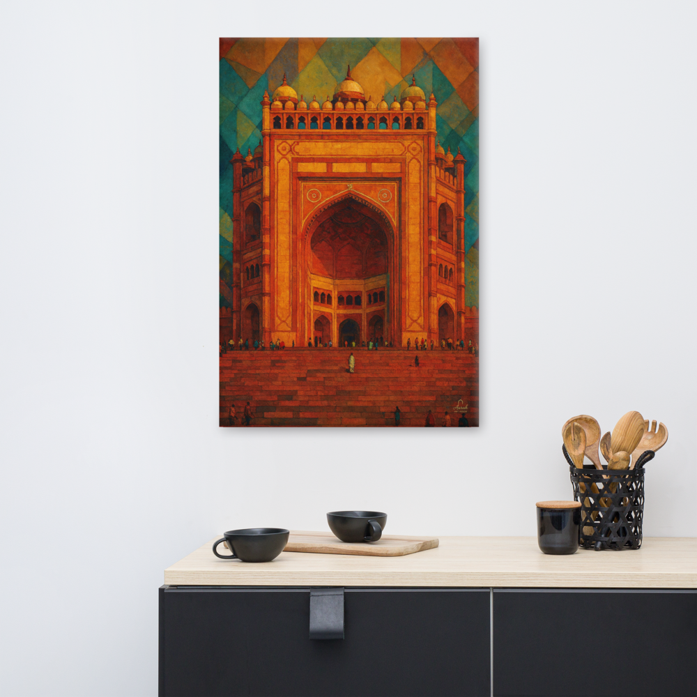 Grand Gateway of Fatehpur — Monumental Indian Architecture Art Piece — view 12