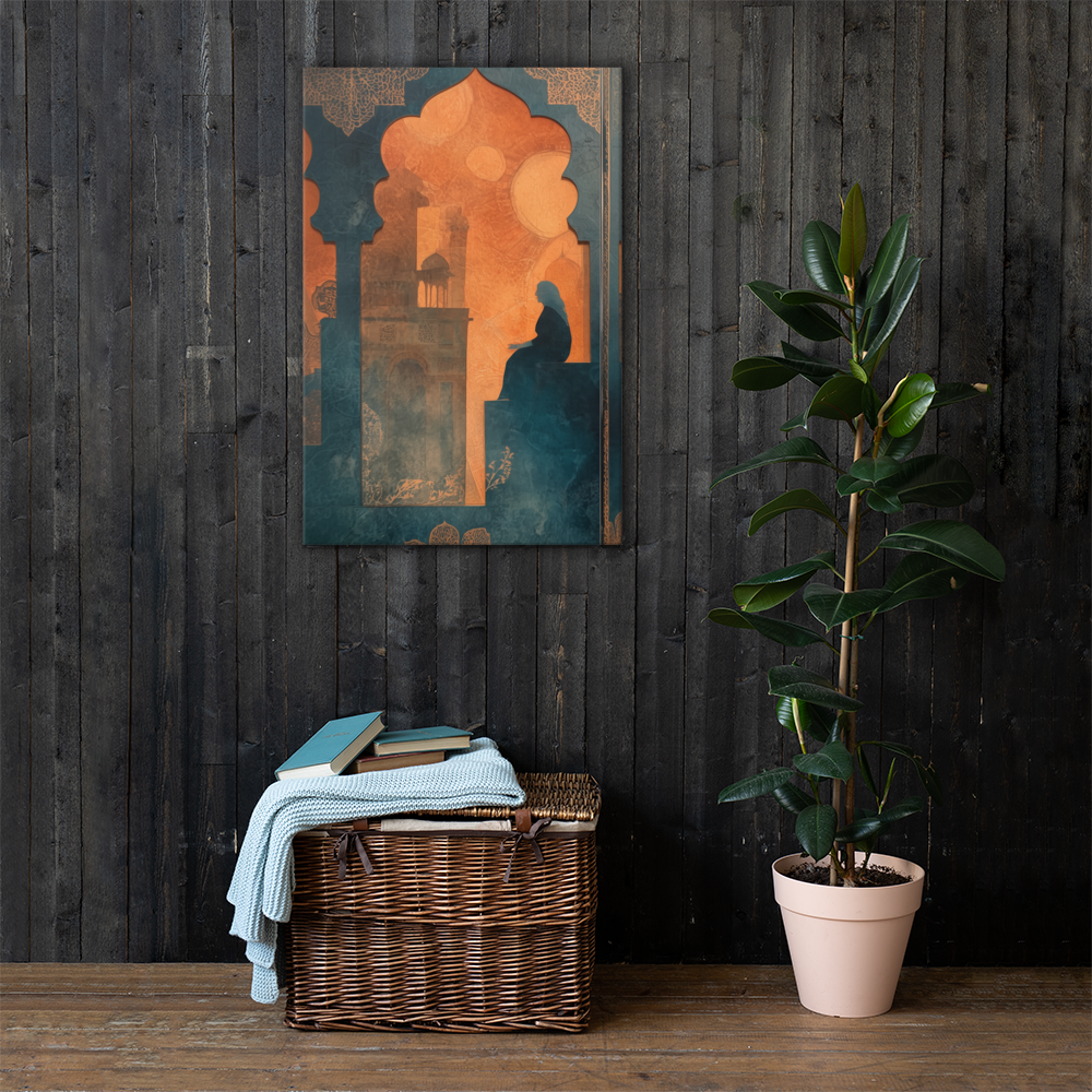 Silhouette of Reflection – Mughal Window Canvas Art — view 11