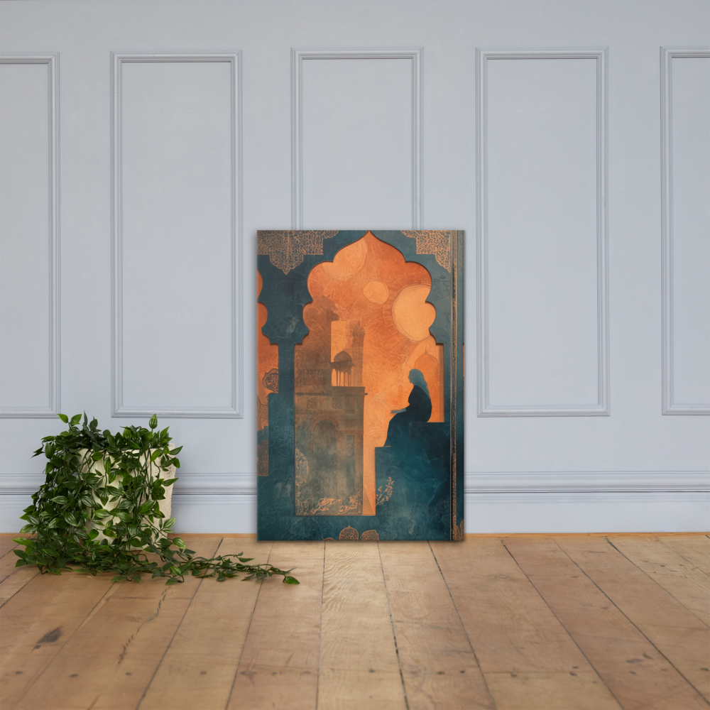 Silhouette of Reflection – Mughal Window Canvas Art — view 13