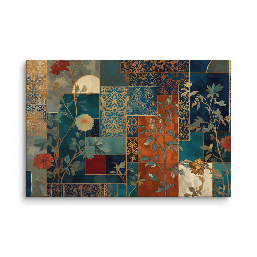 Mughal Floral Motifs Wall Art — view 3