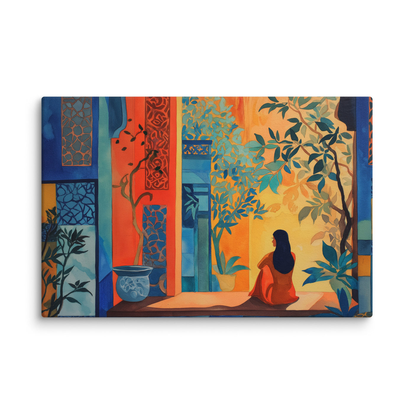 Lady in Red — Courtyard Reverie — view 4