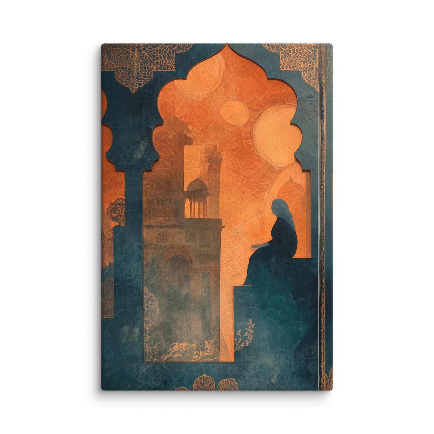 Silhouette of Reflection – Mughal Window Canvas Art — view 4