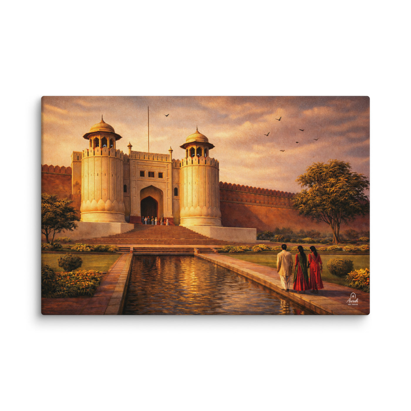 Shahi Qila at Golden Hour – Mughal Architecture Canvas Wall Art — view 4