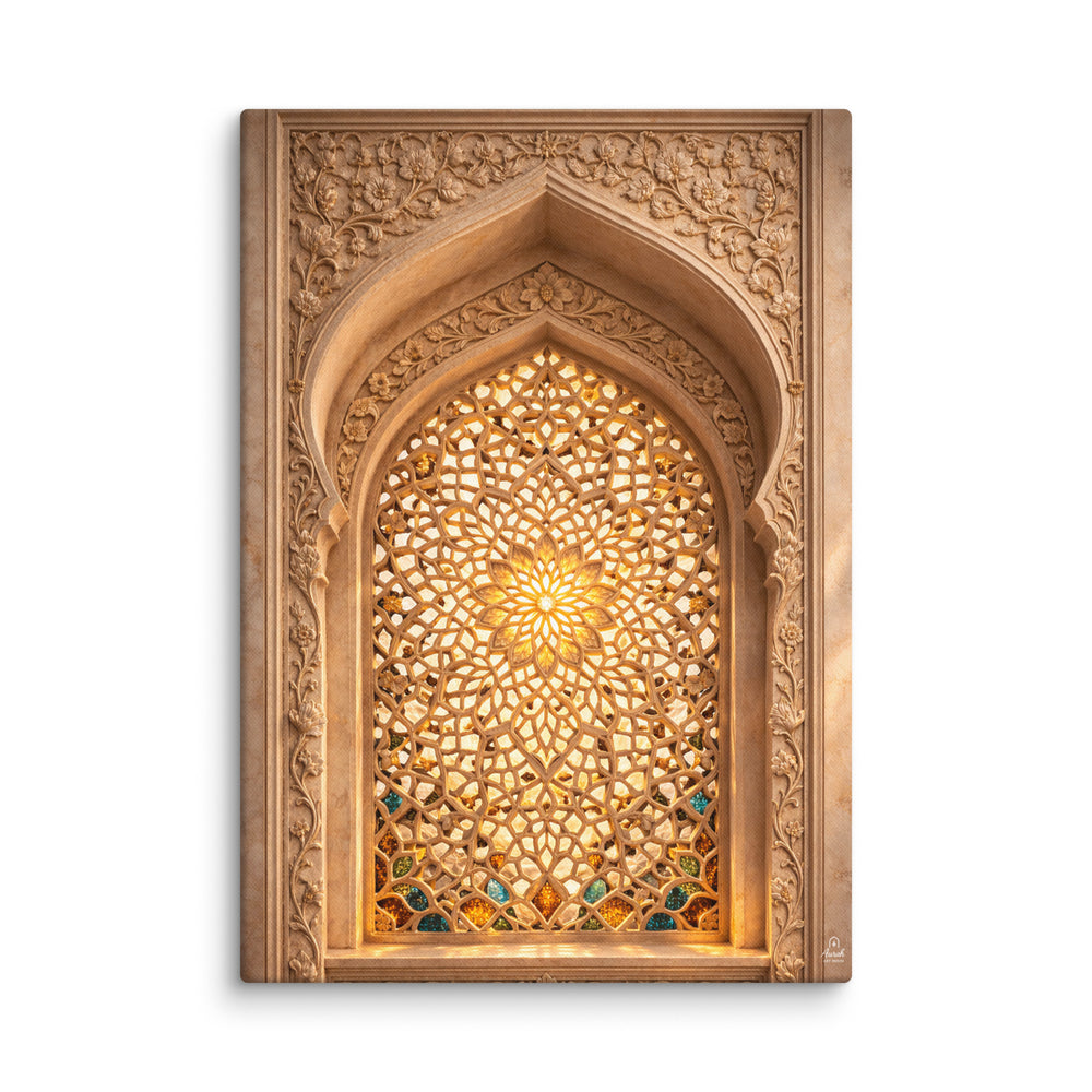 Mughal Jali Window Canvas — view 2