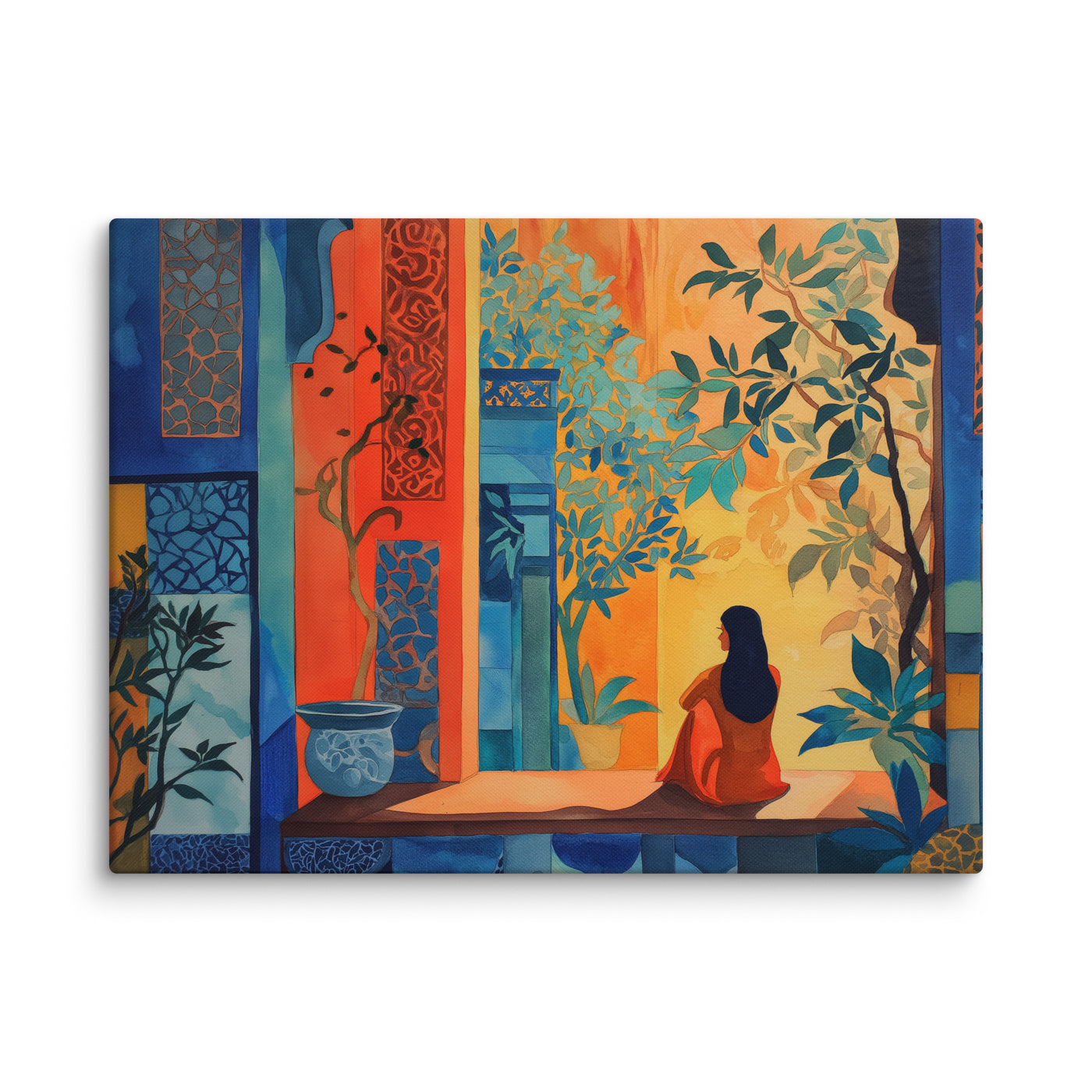 Lady in Red — Courtyard Reverie — view 2