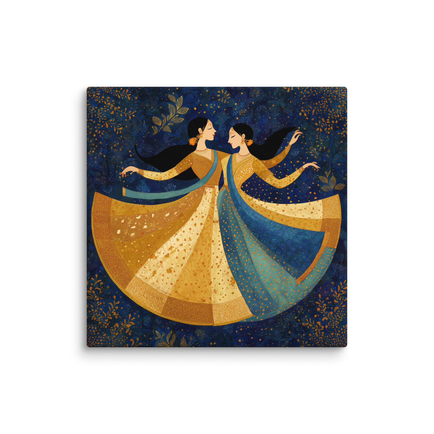 Golden Waltz – Mughal-Inspired Dance Canvas — view 2