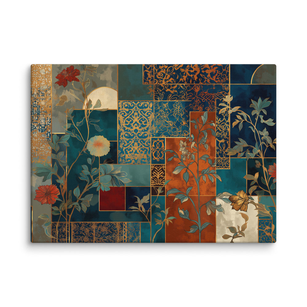 Mughal Floral Motifs Wall Art — view 2