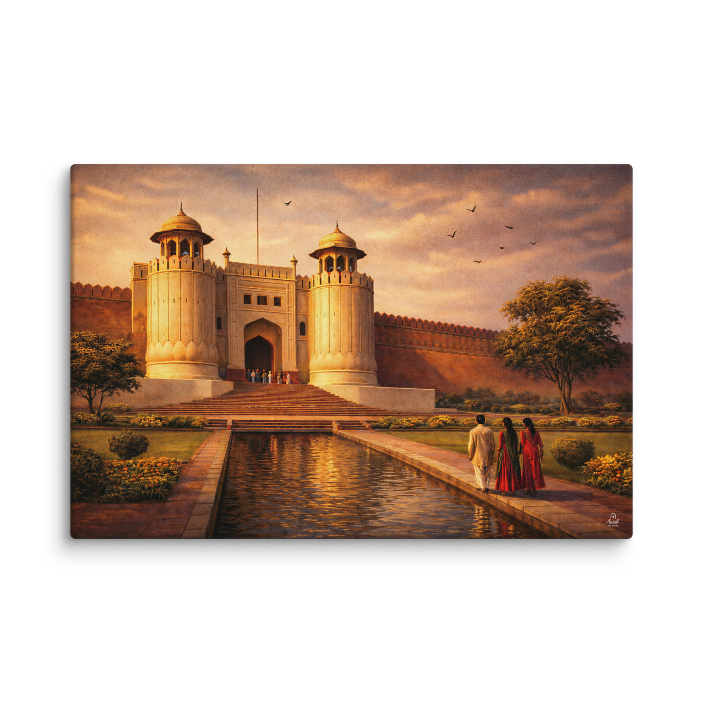 Shahi Qila at Golden Hour – Mughal Architecture Canvas Wall Art — view 3