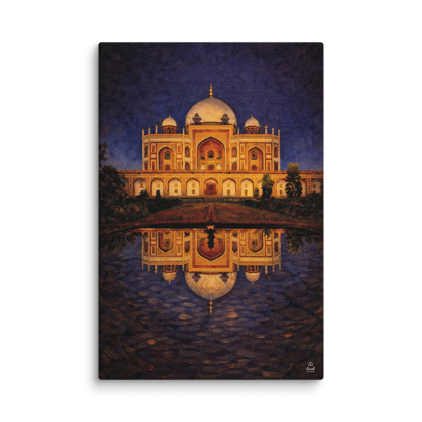 Humayun’s Tomb at Night – Mughal Architecture Canvas Print — view 3