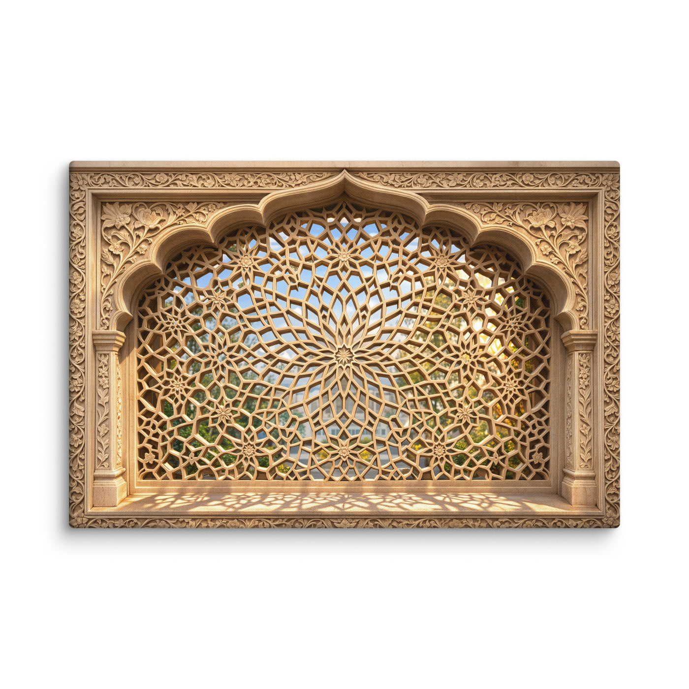 Akbari Star Jali Canvas  – Mughal Geometric Wall Art — view 2