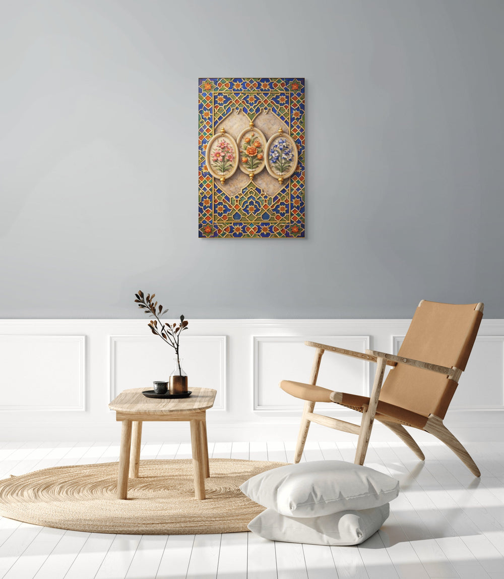 The Mughal Trio — Rolled Canvas Set of Three (16″ × 24″) — view 4