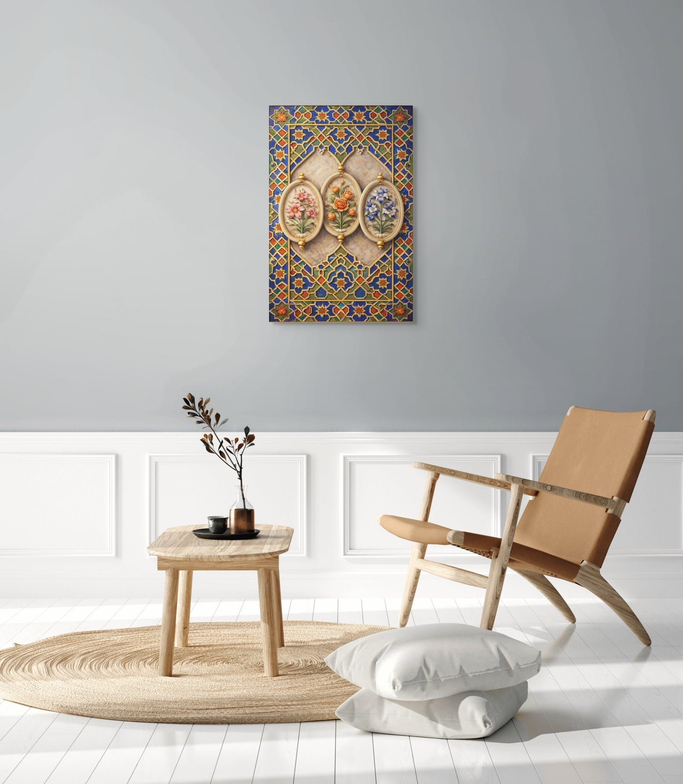 The Mughal Trio — Rolled Canvas Set of Three (16″ × 24″) — view 4