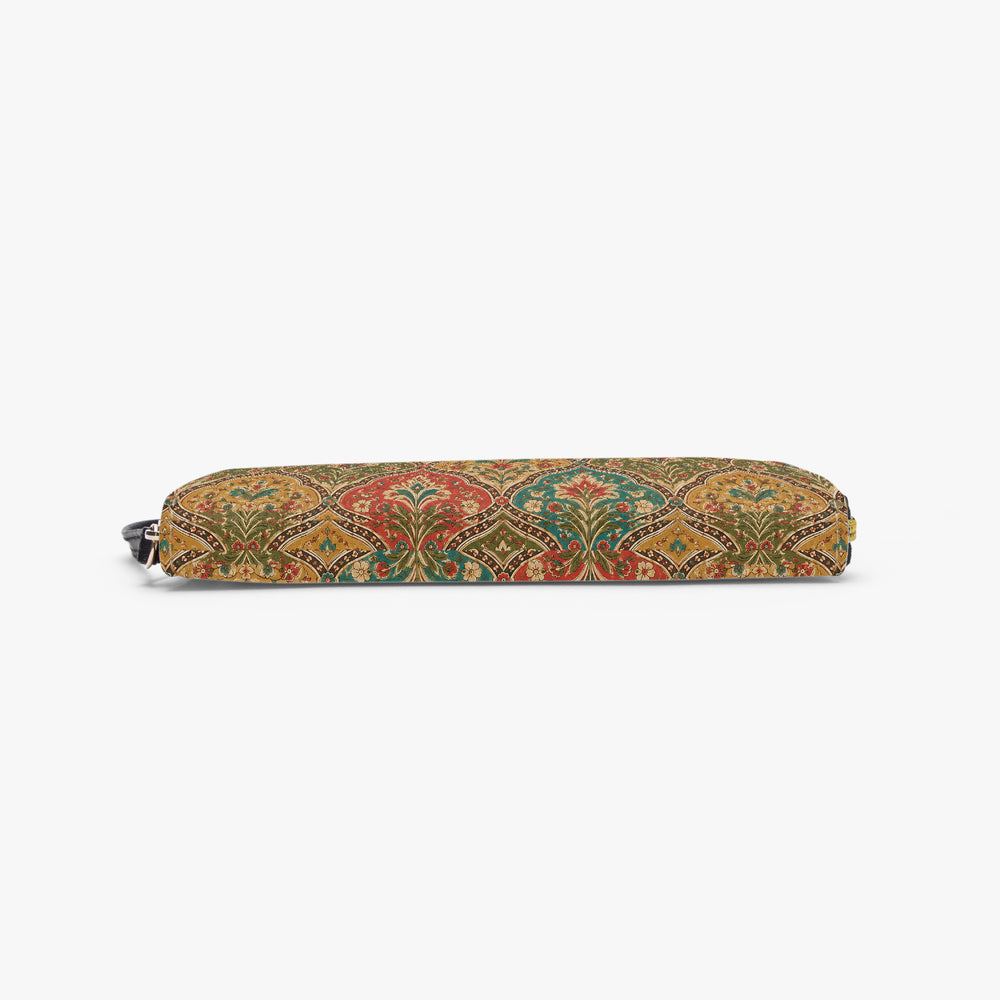 Mehrab Block Print — Ochre & Teal Wristlet Clutch Wallet — view 6