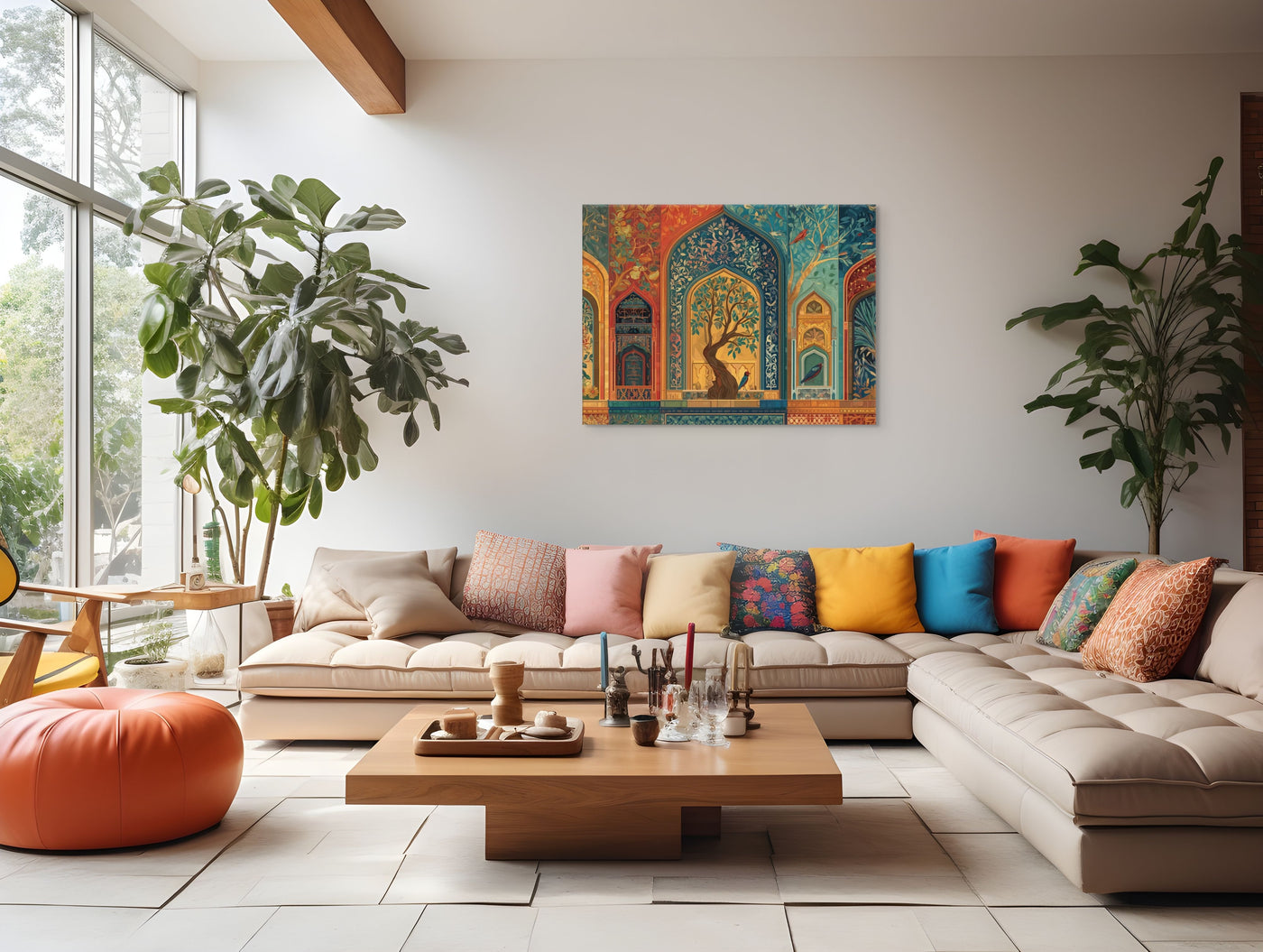 Court of Whispering Arches – Mughal Garden Canvas — view 6