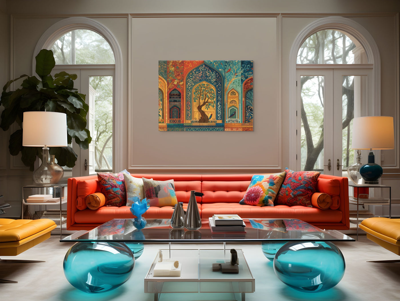 Court of Whispering Arches – Mughal Garden Canvas — view 10