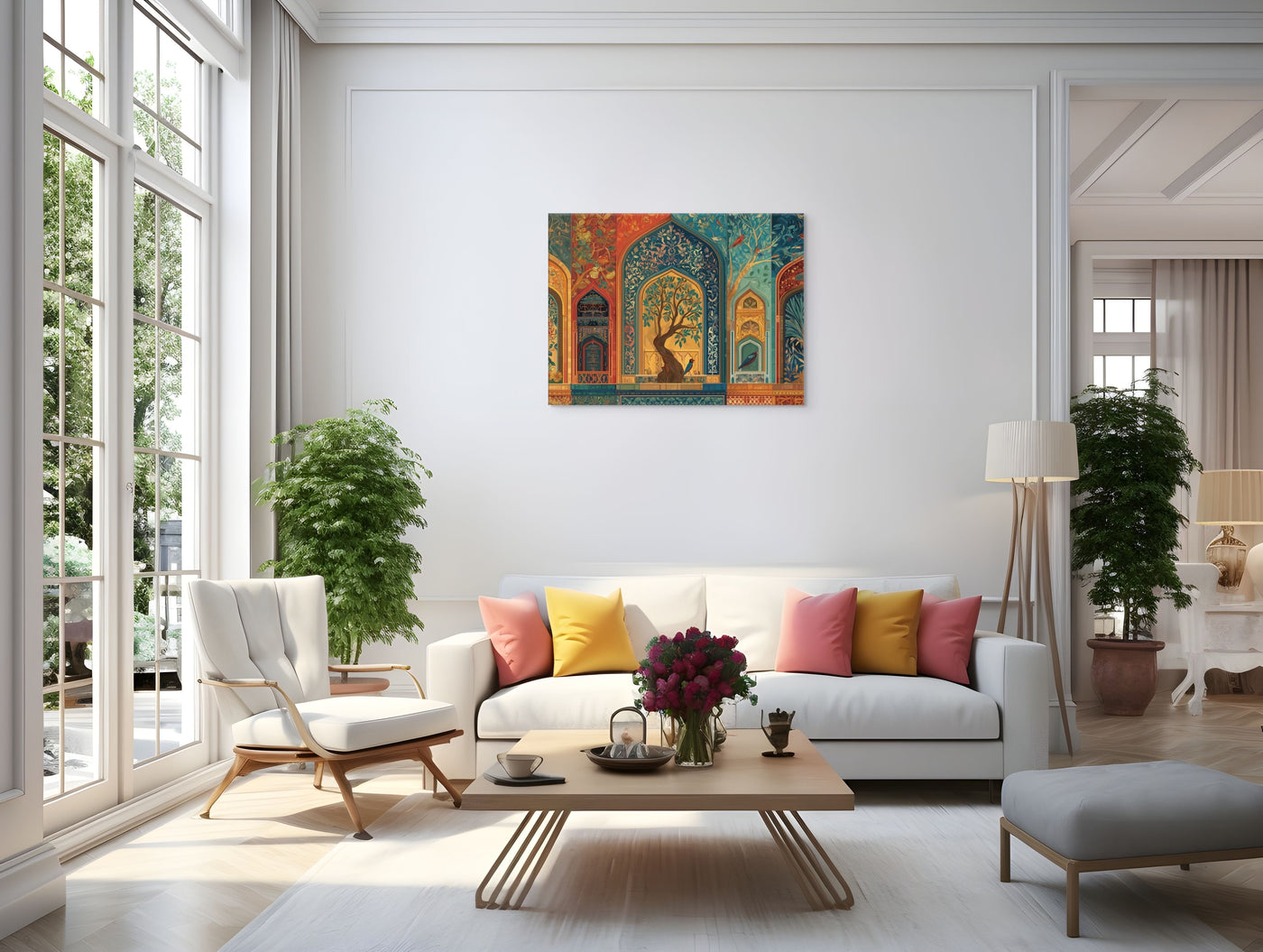 Court of Whispering Arches – Mughal Garden Canvas — view 8