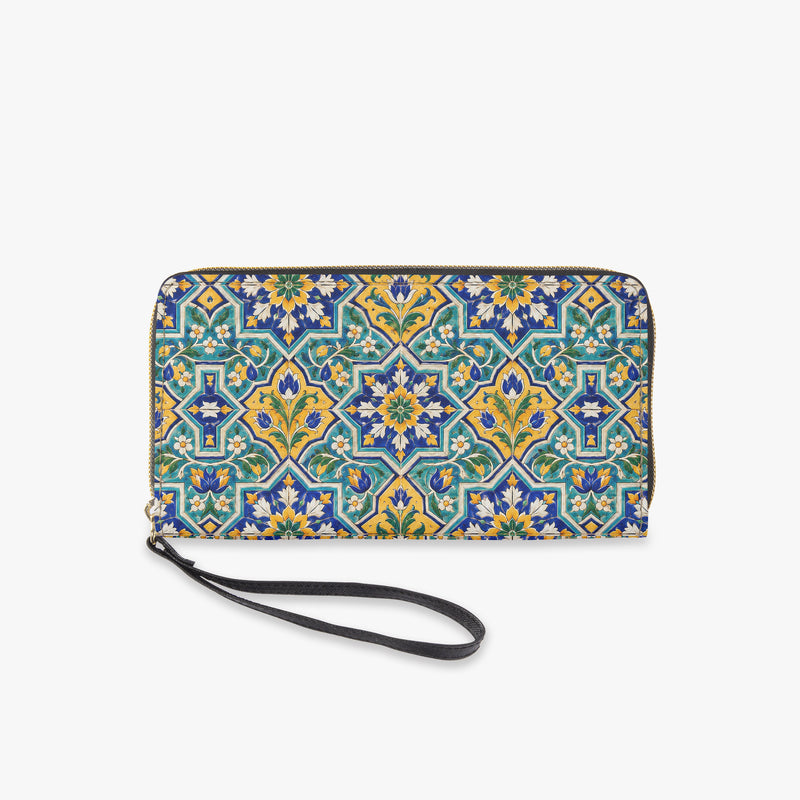 Kashi Tile — Lapis & Turquoise Wristlet Clutch Wallet