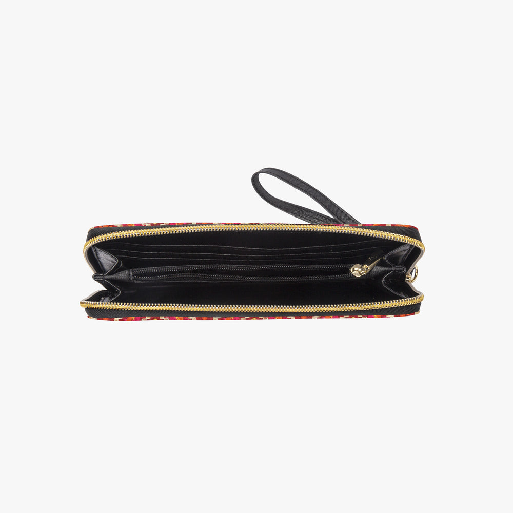 Phulkari — Saffron & Red Wristlet Clutch Wallet — view 7