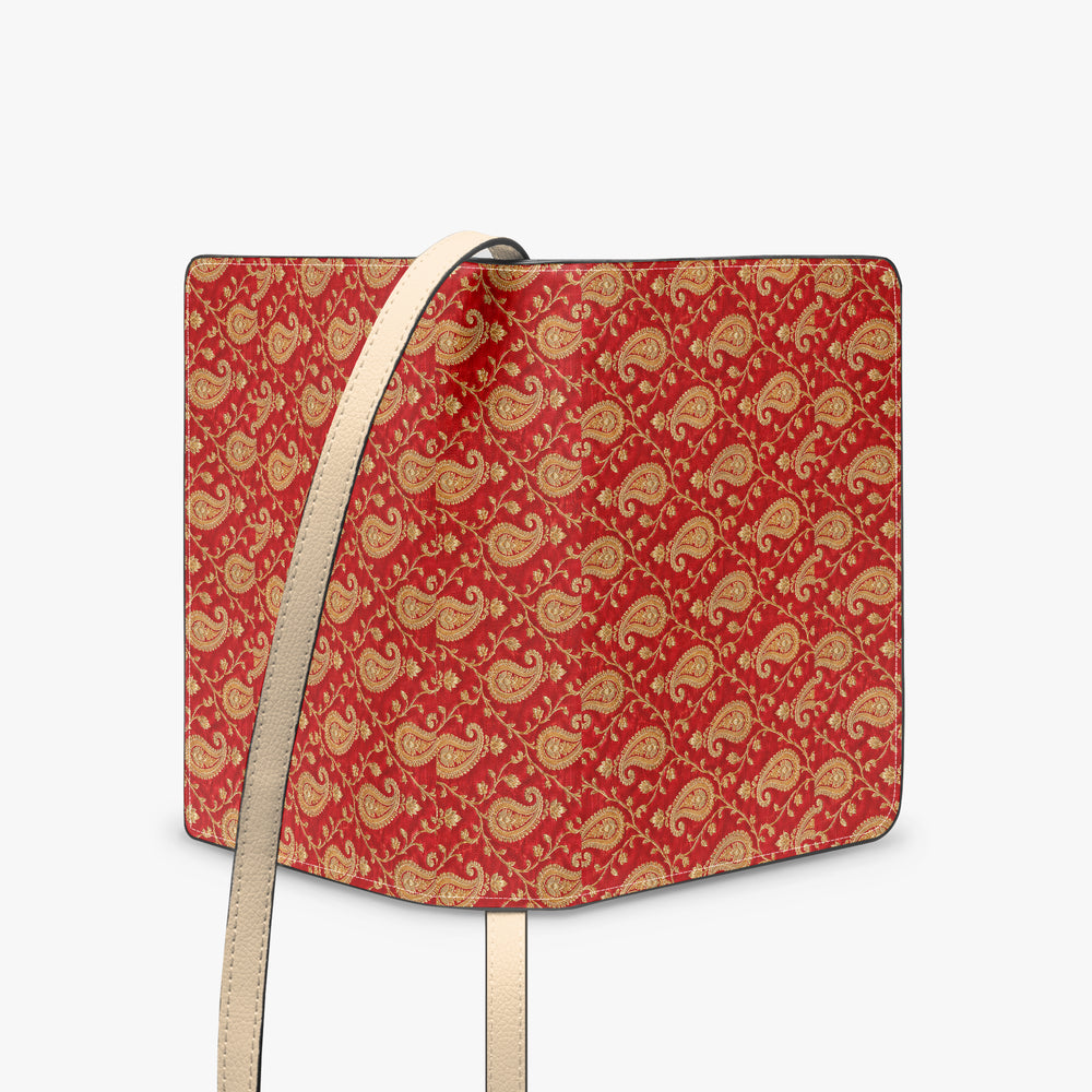 Zari Buti — Red & Gold Book Crossbody Bag — view 4