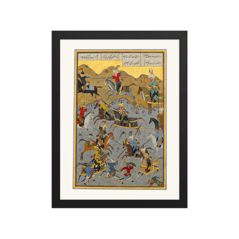 The Battle between Alexander and Darius — Herat, 1525 | Restored Persian Wall Art