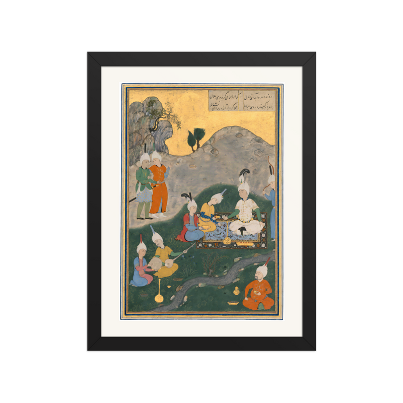 Alexander at a Banquet — Herat, 1525 | Restored Persian Wall Art