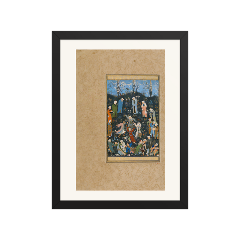 Dancing Dervishes — Divan of Hafiz, Herat | Restored Persian Wall Art