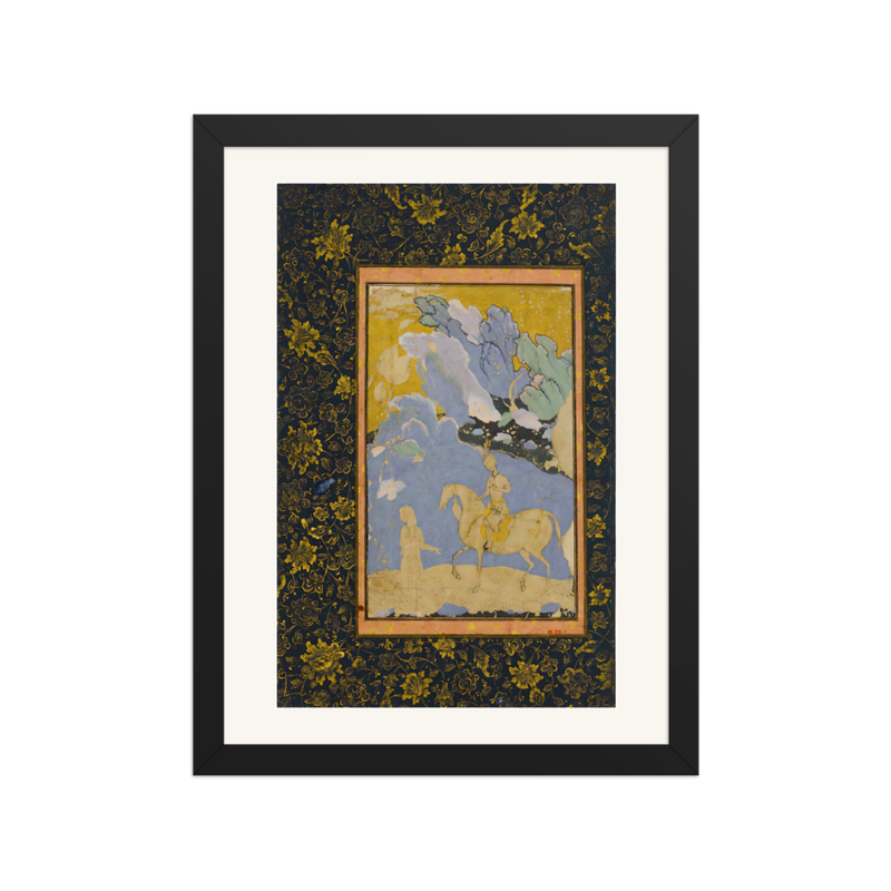 Meeting of a Prince and Poet — Tabriz | Restored Persian Wall Art