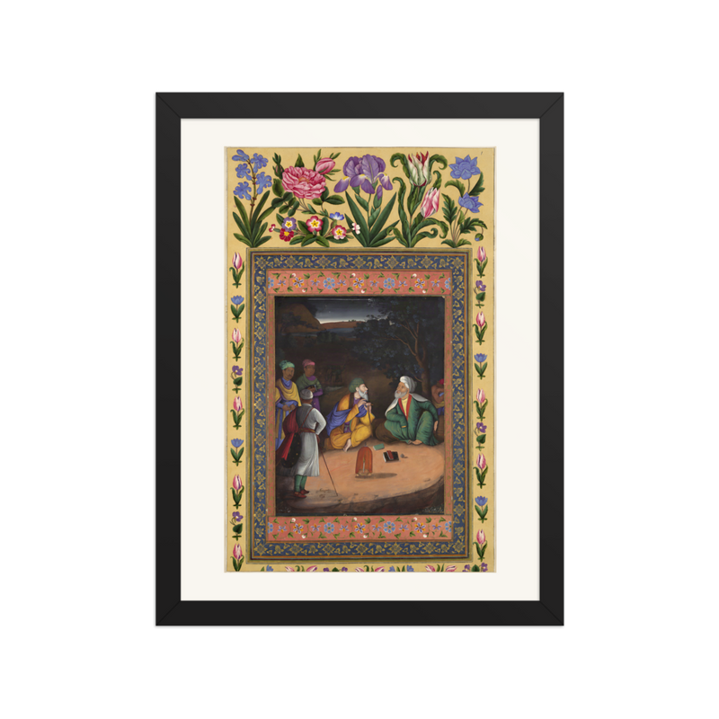 A Night-time Gathering — Davis Album, 1664 | Restored Persian Wall Art