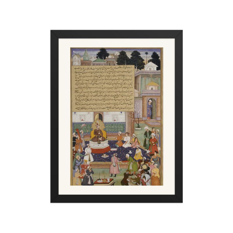 Sultan Bayazid before Timur — Akbarnama | Restored Mughal Wall Art