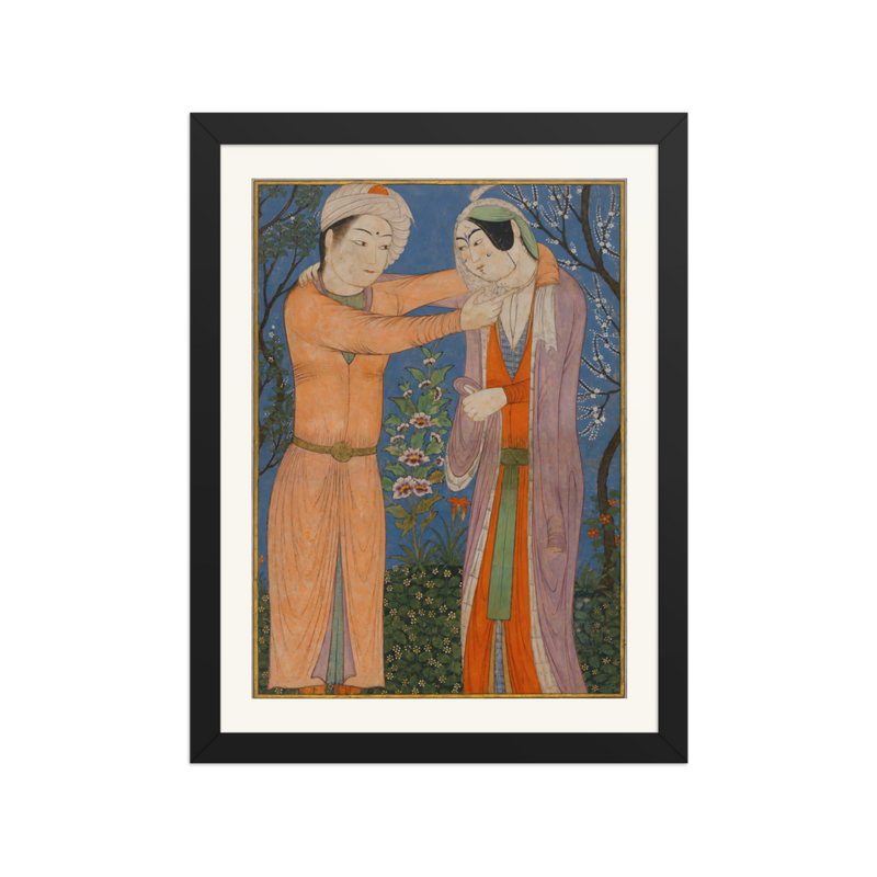 Princely Couple — Tabriz, about 1400 | Restored Persian Wall Art
