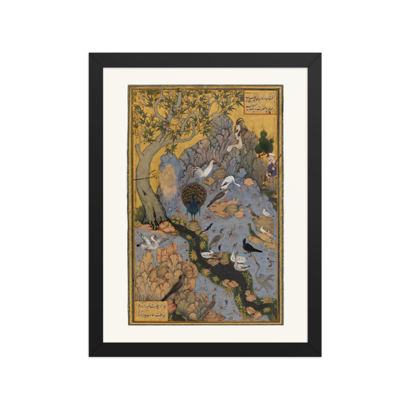 The Concourse of the Birds — Mantiq al-Tayr, Isfahan | Restored Persian Wall Art