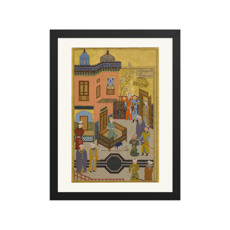 The Beggar Who Loved a Prince — Mantiq al-Tayr, Herat | Restored Persian Wall Art