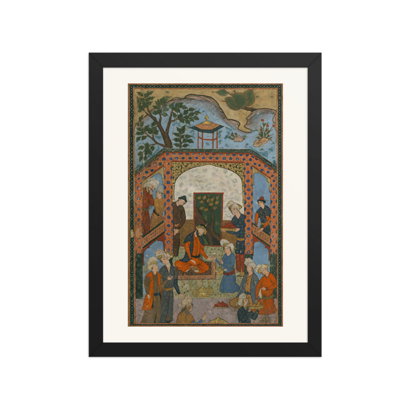 Court Scene in an Illuminated Border