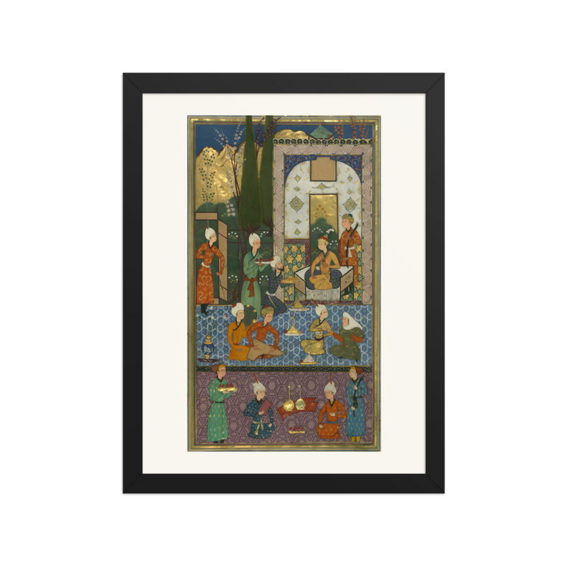 An Old Woman Speaking with a Confidant of King Jamshid