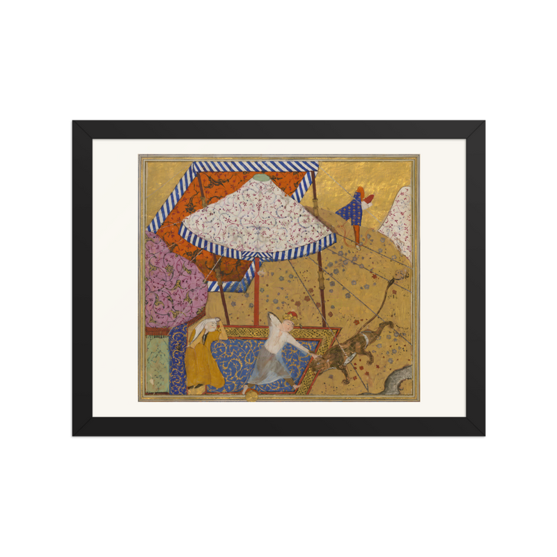 Khusraw Kills a Lion Outside Shirin's Tent