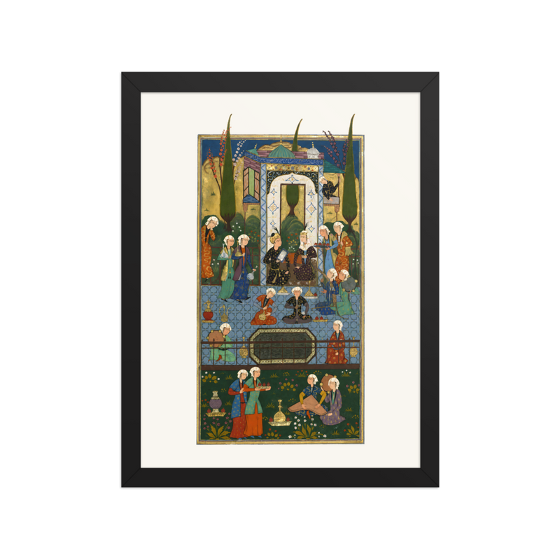 Alexander Admires His Portrait — Khamsa of Nizami, 1528