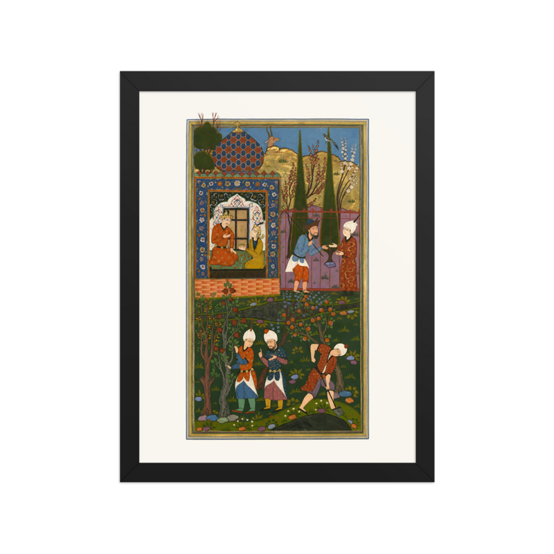 Bahram Gur in the Blue Pavilion — Khamsa of Nizami, 1528
