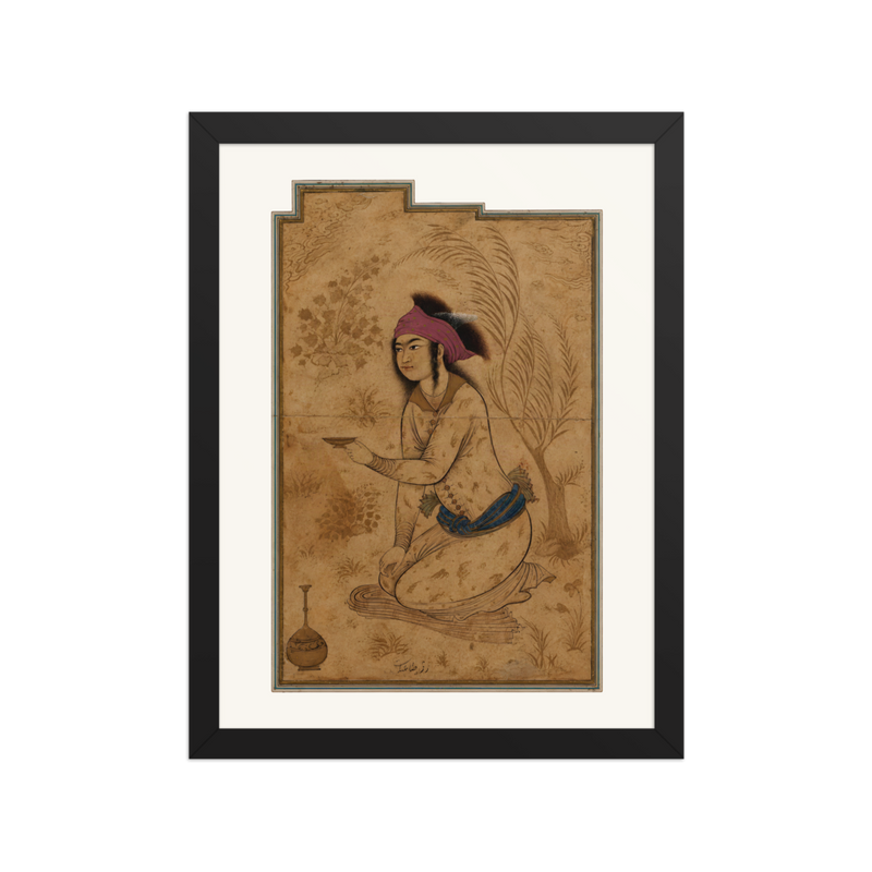 Youth Kneeling with a Wine-Cup — Isfahan School