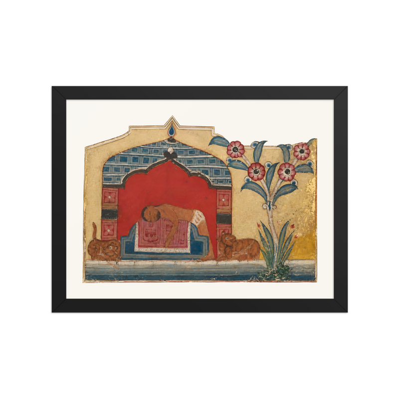 Majnun Throws Himself on Layla's Grave