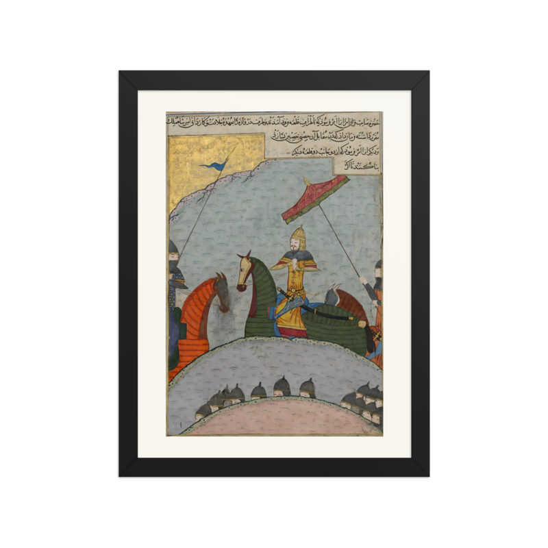 Timur Before Battle — Zafarnama, Shiraz 1436