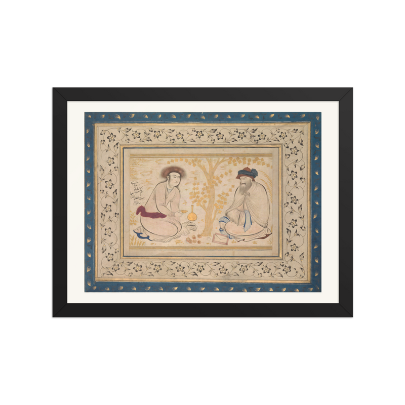 Youth and Dervish — Isfahan Album Drawing
