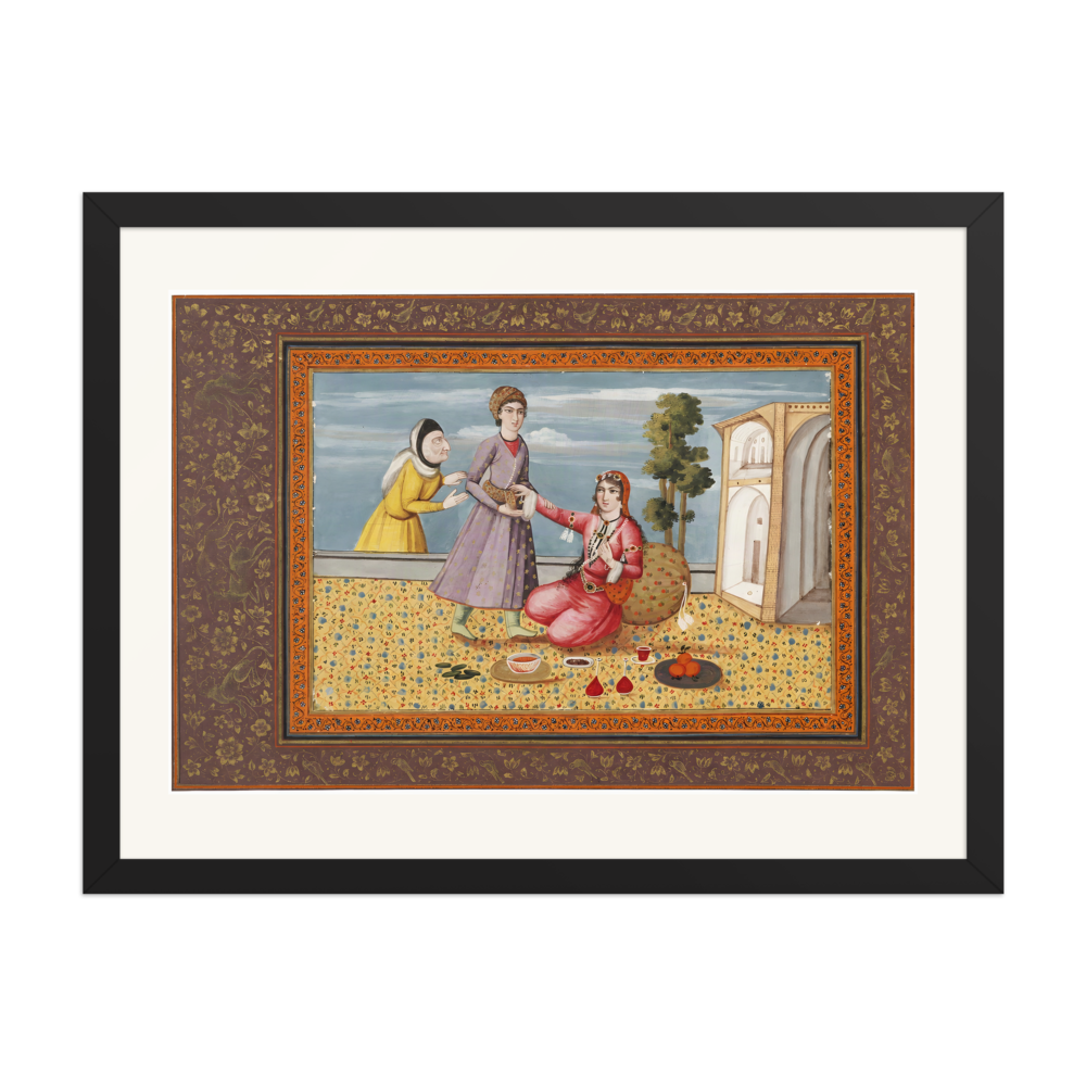 Siyavush in Sudaba's Chamber | Restored Persian Miniature — view 4