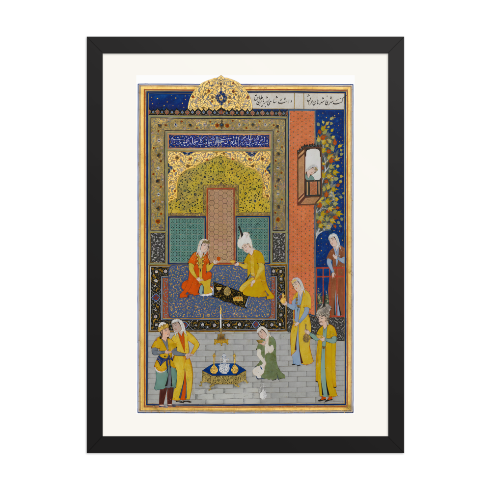 Bahram Gur in the Yellow Palace on Sunday — Herat, 1525 | Restored Persian Wall Art — view 4