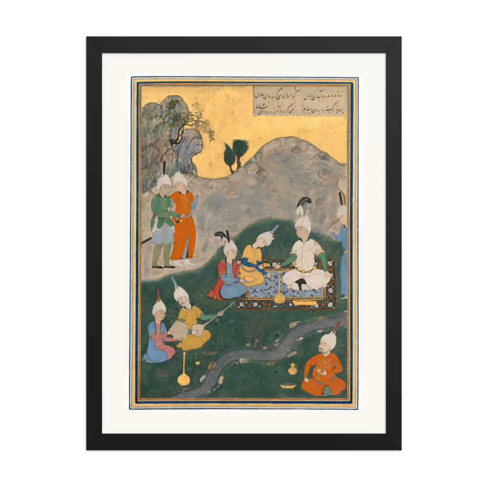 Alexander at a Banquet — Herat, 1525 | Restored Persian Wall Art — view 4