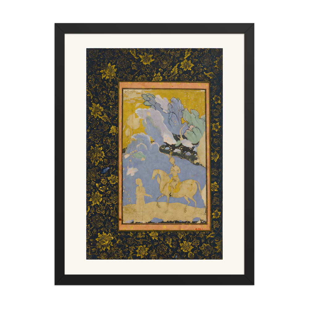 Meeting of a Prince and Poet — Tabriz | Restored Persian Wall Art — view 4