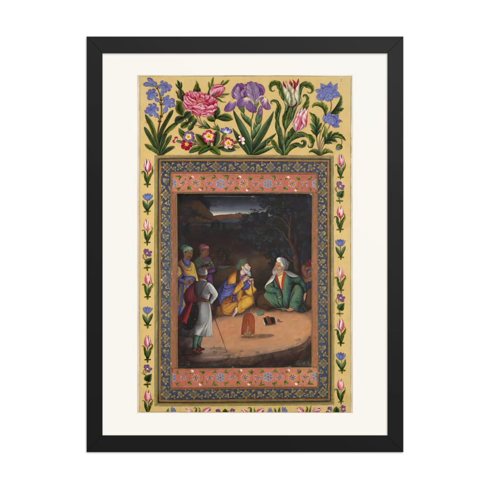 A Night-time Gathering — Davis Album, 1664 | Restored Persian Wall Art — view 4