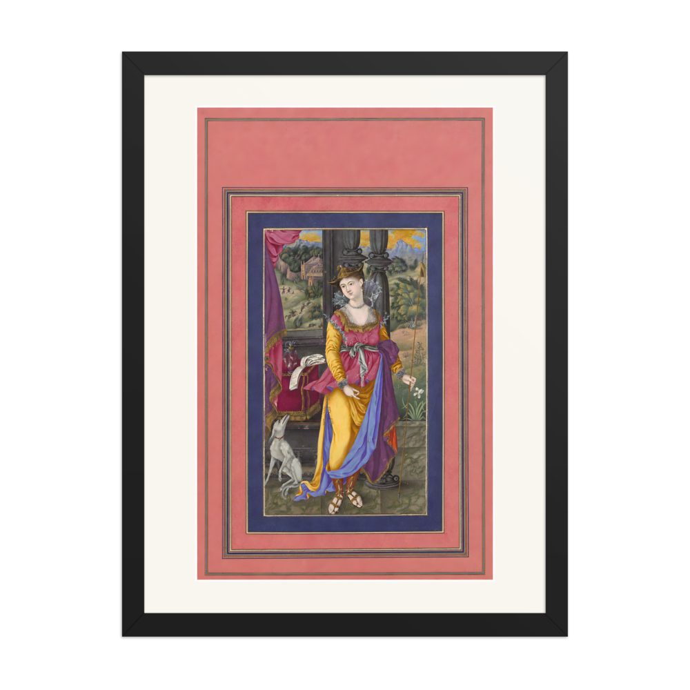 Diana, Goddess of the Hunt — Davis Album | Restored Persian Wall Art — view 4