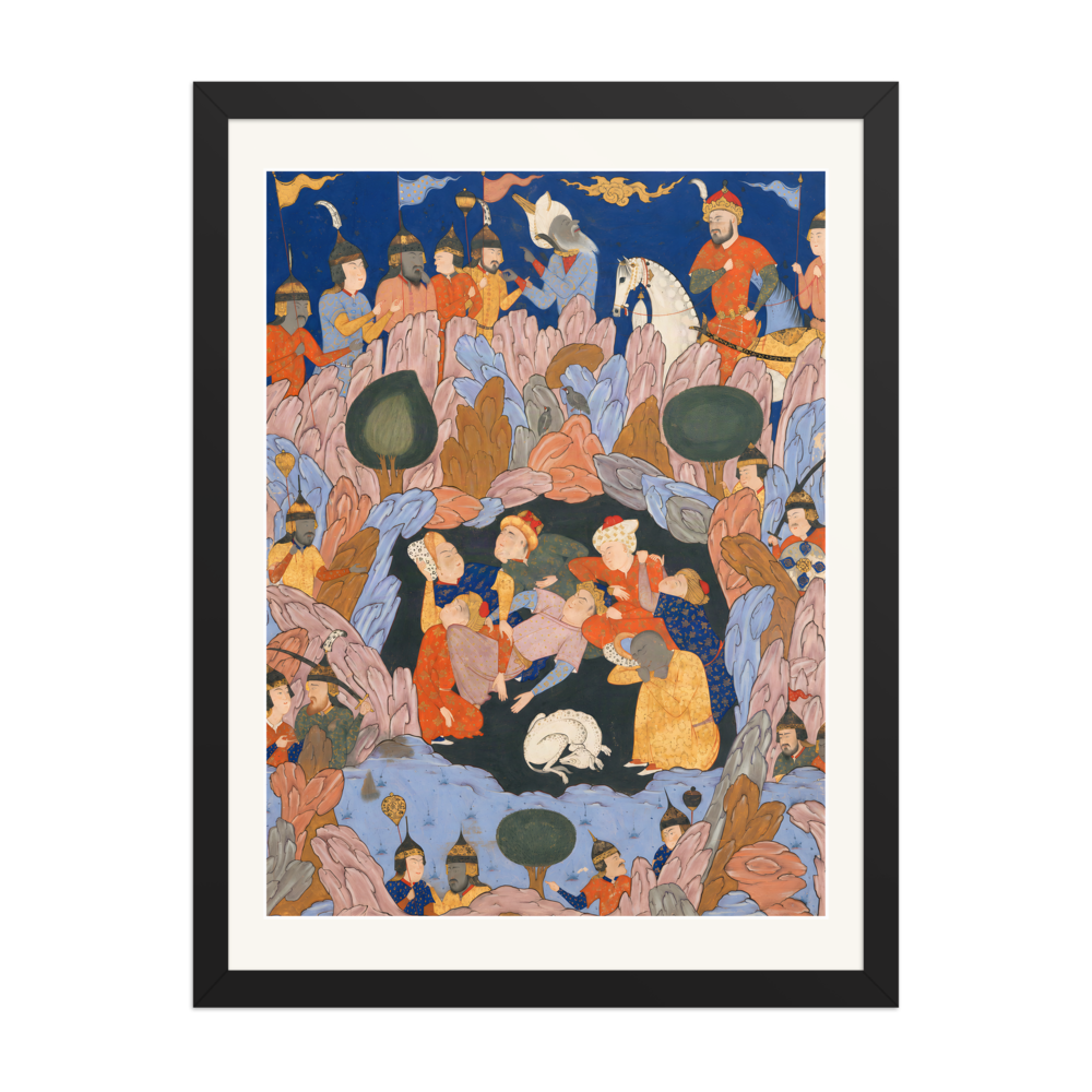 The Seven Sleepers of Ephesus — Falnama | Restored Persian Wall Art — view 4