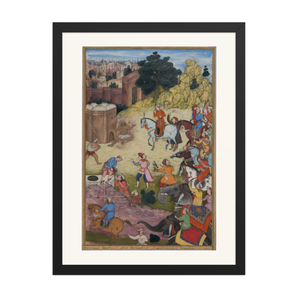A Bathhouse Keeper Consumed by Passion — Khamsa, 1597 | Restored Persian Wall Art — view 4